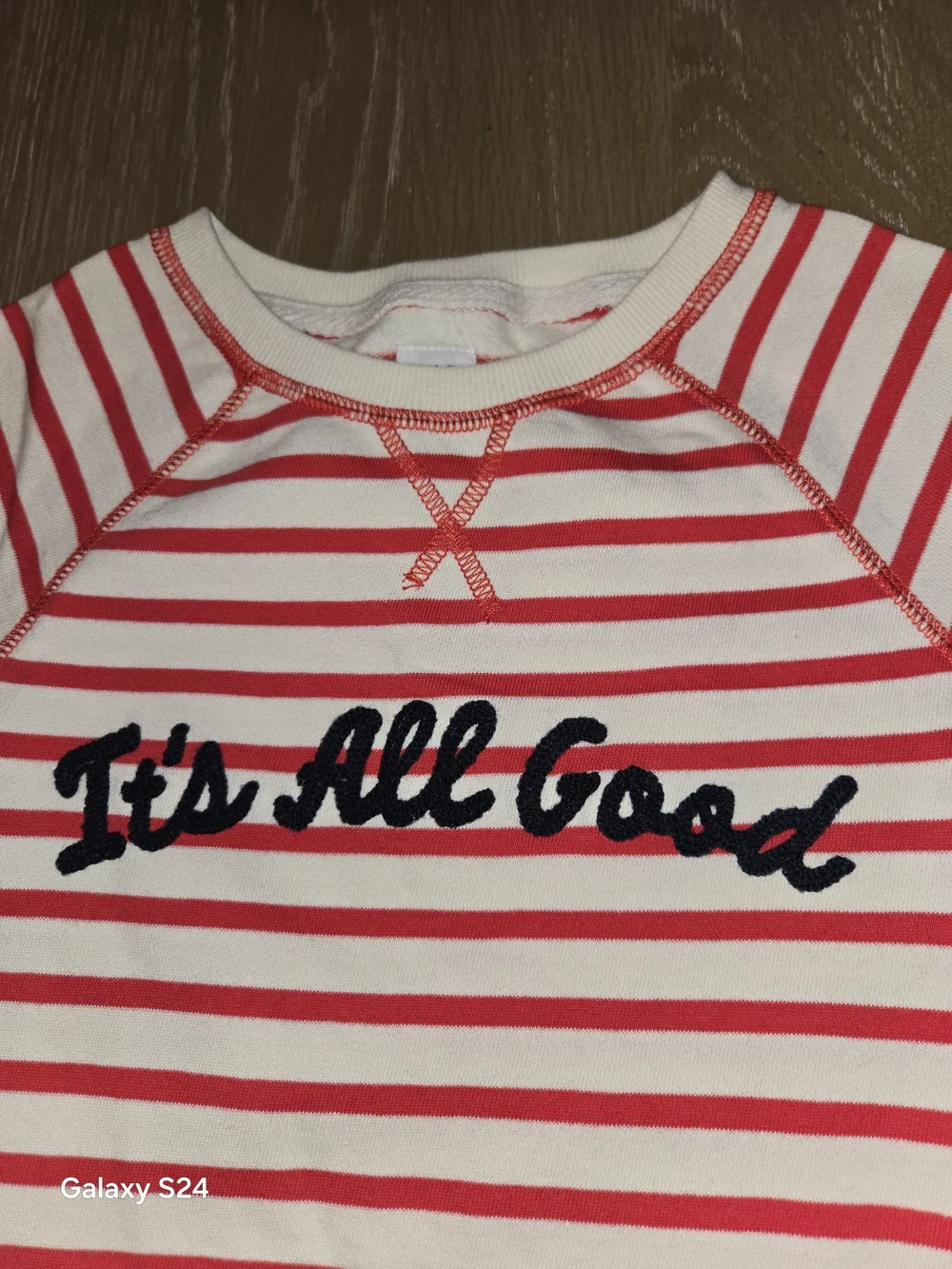 GAP Red & White Striped Girls Sz 10 Sweatshirt Dress Its All Good